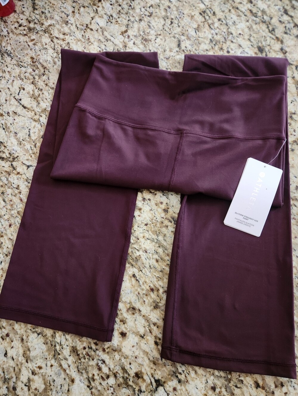 Athleta Eletion High-Waist Straight Leg Leggings in Deep Plum
